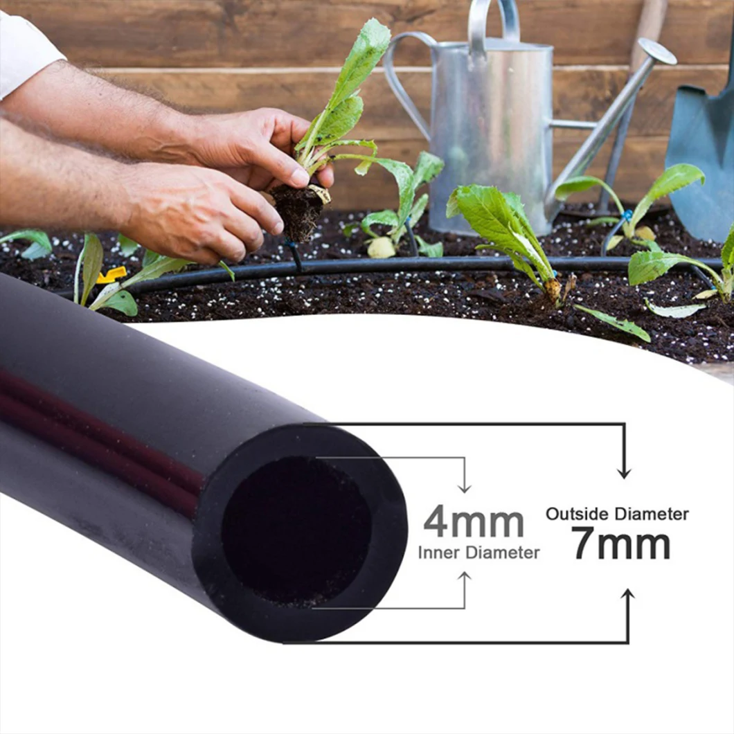 1/4 Inch Micro Irrigation Pipe 4/7mm Garden Water Hose Home Gardening Agriculture Lawn Farm Watering Tube