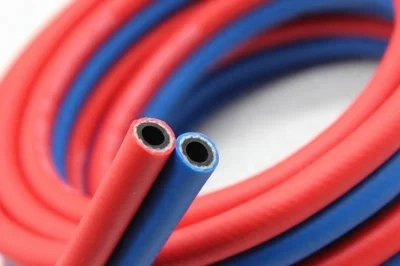 Reforço de trança de fibra PVC flexível Soldagem de linha dupla Mangueira de oxigênio e acetileno