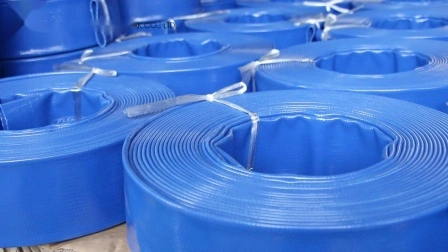 Mangueira de irrigação de água plana de PVC azul de 1
